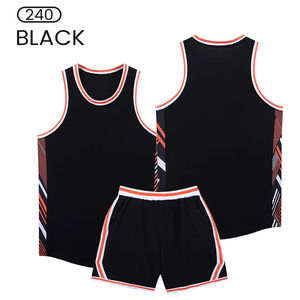 Maillots de basketball réversibles personnalisés pour hommes – Uniformes athlétiques sans manches en maille 100 % polyester à enfiler pour entraînement d'équipe (modèle vierge) - Product Image 3