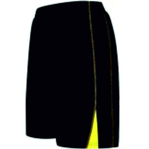 Conjunto Deportivo para Hombre, Camiseta Amarilla y Pantalones Cortos Negros, Cuello Redondo, Secado Rápido, Tejido de Poliéster y Algodón, Ropa de Verano, Color Sólido - Product Image 3