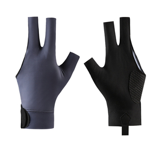 Gant de billard demi-doigts unisexe en Spandex/Coton, ambidextre, fermeture auto-agrippante, antidérapant, pour le sport, toutes saisons - Product Image 1