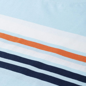 Camiseta de Manga Corta a Rayas Azul Claro para Hombre, Cuello Redondo, Informal, de Punto, Corte Regular, la Camiseta Más Vendida en Línea - Product Image 6