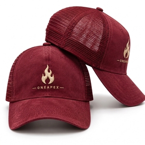 Gorra de Béisbol Personalizada One Apex Trucker, Logotipo Bordado, Algodón Lavado, Ajustable, Unisex, Estilo Urbano - Product Image 4
