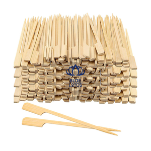 NEW ARRIVAL Eco-Friendly Bamboo Skewers Durable <b>Disposable</b> Sticks for Meat Skewers BBQ and Appetizer Serving - Product Image 1