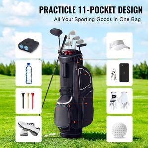 Borsa da Golf per Carrello con 14 Divisori, 11 Tasche, Leggera e Resistente, Manici Premium, Supporto per Carrello - Product Image 4