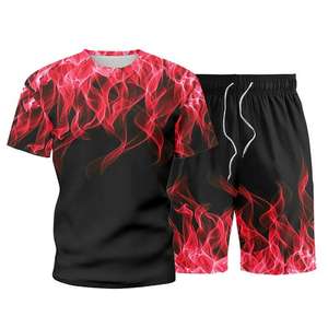<b>Men's</b> Casual Sports Shorts Set Breathable and Color Contrast for Summer IN <b>MAN</b> <b>T</b> <b>SHIRT</b> SET IN PAKISTAN - Product Image 5