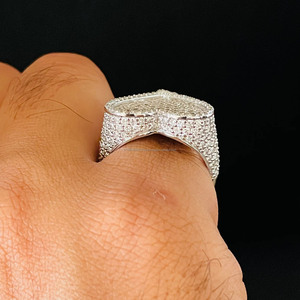 Heart Cut Moissanite Diamond Cocktail <b>Ring</b> Pave Setting Women's Romantic Jewelry Gift Hip Hop Style <b>Iced</b> Out Bling <b>Ring</b> for Her - Product Image 4