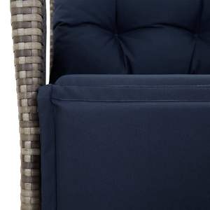 Set da Pranzo da Giardino in Rattan PE Grigio Resistente ai Raggi UV di Media Dimensione per Uso Esterno - Product Image 5