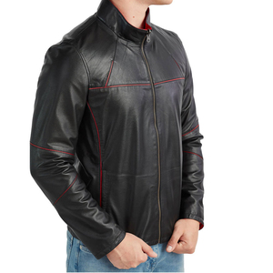 Genuine <b>Leather</b> Fashion Outerwear Men's Biker <b>Jacket</b> for Lifestyle Apparel and Brand Collections - Product Image 3