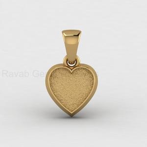<b>Solid</b> 925 Sterling <b>Silver</b> 14K Gold Plated 10mm Heart Blank Bezel Setting Charm Pendant Cabochon DIY Resin Ashes Jewelry Findings - Product Image 1