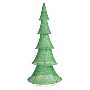 Albero di Natale Pre-Illuminato da 1,8 m con 200 Luci LED Bianco Caldo, Decorazioni da Giardino in PE, Facile da Montare, per Esterni - Product Image 1