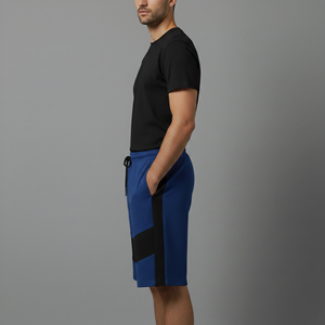 Short homme 100% coton, taille élastique, respirant, 2 couleurs, avec logo imprimé en relief personnalisé, article streetwear très vendu - Product Image 2