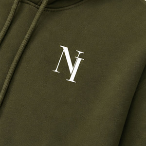 Sweat-shirt en molleton décontracté pour femme, coupe courte, vert olive, avec lettres brodées, manches longues, collection automne 2026, conception personnalisée OEM - Product Image 6
