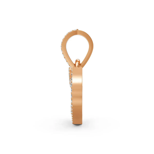 Colgante de Corazón en Espiral con Diamante Cultivado en Laboratorio de Oro de 14 Quilates, 0.26 CT, Certificado IGI, Diseño de Lujo, Chapado en Oro Rosa y Rodio, para Mujer - Product Image 3