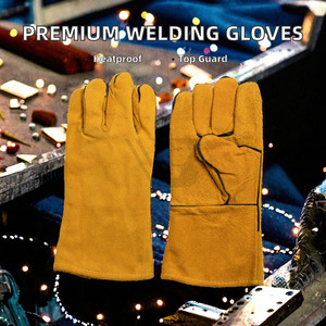 Guantes de Soldadura TIG de Cuero Resistentes al Calor con Forro de Kevlar, Logotipo Personalizado OEM, Guantes de Trabajo de Protección Industrial de Algodón - Product Image 6