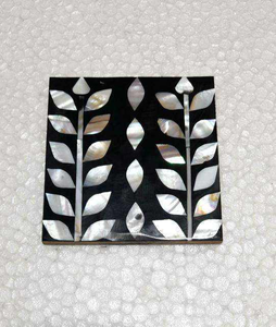 Posavasos de lujo con incrustaciones elegantes, hechos a mano por Blossom Craft India. - Product Image 3