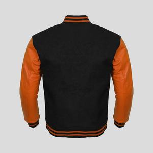 Blouson universitaire d'hiver pour homme 2025, personnalisé, de luxe, en laine, cuir et chenille, brodé, coupe-vent, respirant, style hip-hop, col montant - Product Image 4