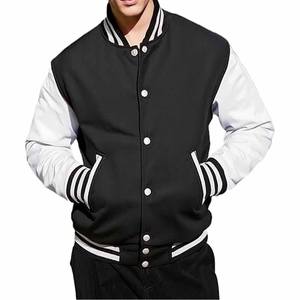 Chaqueta universitaria de satén 100% poliéster, chaquetas universitarias personalizadas, chaqueta de béisbol universitaria para hombre - Product Image 1