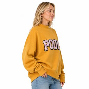 Sudadera con Cuello Alto OEM ODM con Bordado de Letras Griegas en Cuadros, 100% Algodón, Sudadera Holgada con Cuello Alto - Product Image 2