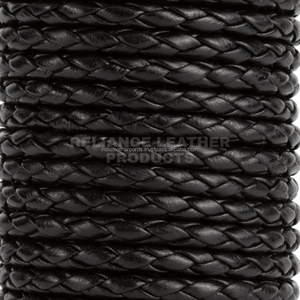 High Quality 5mm Genuine <b>Leather</b> Bolo Braided Cord for Handmade Jewelry Accessories <b>Bracelet</b> Necklace DIY Kits - Product Image 2