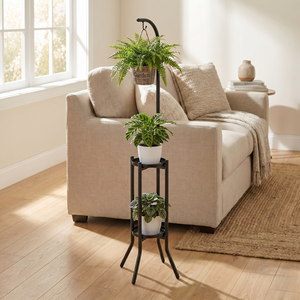 Home Storage Hanging Elevated Plant Stand for Garden Patio Multi-Function Balcony Flower <b>Pot</b> Shelf Rack Storage Organizer - Product Image 2