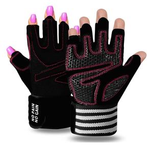 Gants de gymnastique en néoprène de haute qualité Logo personnalisé Long poignet de protection en cuir entraînement Fitness gants de dynamophilie sport - Product Image 5