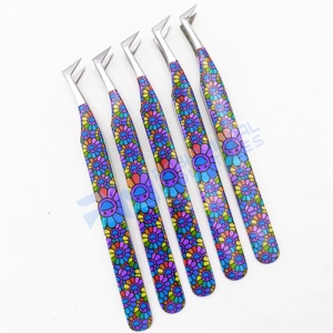 Pinzas de Precisión para Extensión de Pestañas RMI, con Recubrimiento de Papel, Punta Dentada Plateada de 45 Grados, Tipo Bota Rusa, 10 mm, Acero Inoxidable - Product Image 6