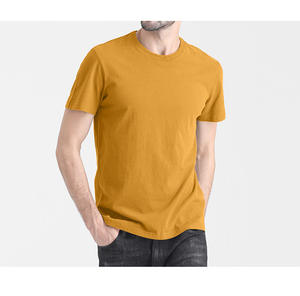 Camiseta de manga corta de algodón puro para hombre, personalizada por OEM, de color sólido, moderna, versátil, para parejas, de corte ajustado. - Product Image 2