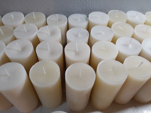 White Eco-Friendly Pillar <b>Candles</b> Aromatherapy Centerpiece Paraffine Palm Wax Slow Burning Custom Size for Home Decor Meditation - Product Image 4