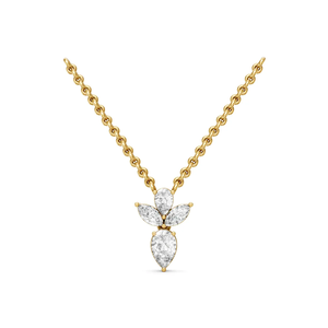 Collar con Colgante de Diamante de Corte Brillante Redondo Certificado por IGI en Oro Amarillo de 14K, Joyería Fina Elegante, Regalo para Bodas y Fiestas, 16 Pulgadas - Product Image 4