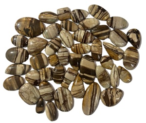 Cabujón de jaspe de coco Natural de grado AAA, formas de mezcla únicas, tamaño personalizado, precio al por mayor, piedras preciosas sueltas para la fabricación de joyas - Product Image 1