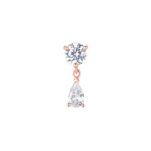 Boucles d'oreilles pendantes en forme de goutte de poire avec diamants, en or 14K 18K, argent 925, diamants de laboratoire, plaqué or, pour mariage, vente en gros - Product Image 5