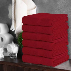 Serviette de plage personnalisée de couleur rouge unie avec logo, serviette de plage ronde avec logo personnalisé - Product Image 3