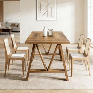 Tavolo da Pranzo Rettangolare in Legno per Cucina e Sala da Pranzo - Product Image 2