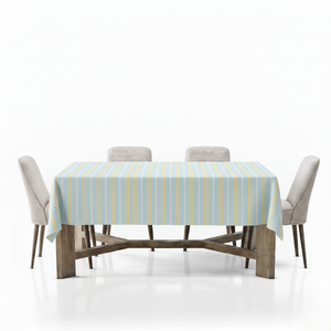Soft Cotton Striped Tablecloth Long Lasting Dining <b>Table</b> <b>Cover</b> for Indoor & Outdoor Use Easy Care & Machine Washable - Product Image 3