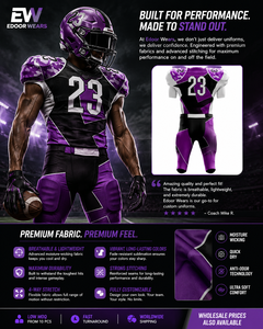 American Football Uniforms Jersey With Adjustable Waist Shorts Pants Sets Unisex Adults Sportswear Clothing Short Sleeve - Product Image 3