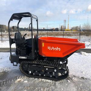 Durable Kubota tracked compact dumper engineered for heavy load <b>transport</b> in small access areas with powerful movement - Product Image 6