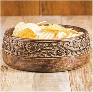 Cuenco redondo de alta calidad de madera de acacia para bebé, diseño clásico de fácil limpieza para fiestas en casa, platos sostenibles y naturales de FWE - Product Image 1