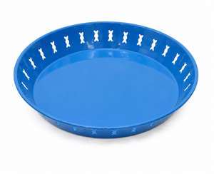 Assiettes de service rondes perforées enduites de poudre de fer fantaisie plateau de service de fruits rond profond en relief serveur de Offre Spéciale d'aspect classique - Product Image 1