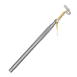 Porte-amalgam dentaire en acier inoxydable, instrument manuel à poignée moletée, outil chirurgical de classe I, couleur argent - Product Image 2