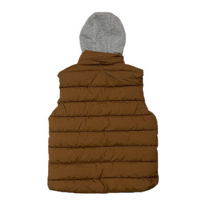 Gilet matelassé d'hiver pour homme OEM à capuche zippé sans manches, doudoune sans manches, gilet d'extérieur rembourré en duvet - Product Image 2
