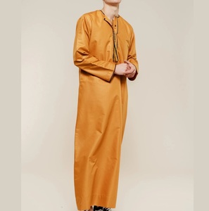 Nouvelle Robe Traditionnelle Musulmane Élégante pour Hommes, Style Marocain et Arabe de Dubaï, Kaftan Thobe Jubbah Islamique Longueur Ras du Sol - Product Image 1
