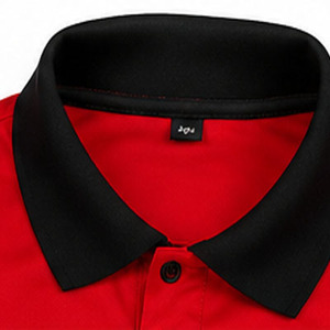 เสื้อโปโลสองสีขายส่ง แห้งเร็ว สำหรับผู้ชาย แขนสั้น สีตัดกัน เสื้อกอล์ฟแบบสปอร์ตสั่งทำได้ - Product Image 2