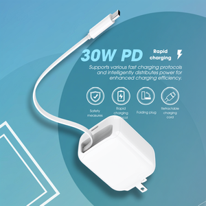 Best Selling 30W PD Type-C Wall Charger for Fast <b>Charging</b> Power <b>Adapter</b> White <b>Charging</b> Block Mobile Phone - Product Image 5