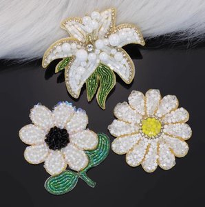 Handmade Flower Beaded Keychain Embroidered <b>Bag</b> Charm Portable <b>Key</b> <b>Ring</b> Custom Design for Wedding Gift - Product Image 2