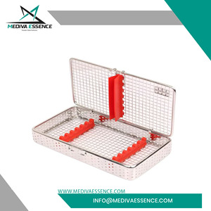 Caja de Almacenamiento Manual para Instrumentos Dentales, Juego de 7 Piezas, Acero Inoxidable, Micro Malla Metálica, Esterilización CE - Product Image 6