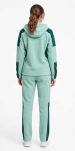 Conjunto Deportivo de Mujer para Primavera, Diseño 2 en 1 con Bloques de Color, Chaqueta con Cierre y Cuello Alto en Verde Menta y Pantalones Deportivos hasta el Tobillo - Product Image 5