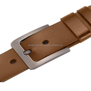 Cinturones para hombres 100% Cinturón casual de cuero de vaca con elegante aleación de zinc pin hebilla cinturón de vestir - Product Image 2