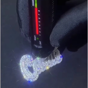 Collar de Plata de Ley 925 con Colgante de Letra Personalizada Estilo Hip Hop, Cadena con Nombre de Diamantes para Hombre, Regalo Personalizado - Product Image 1