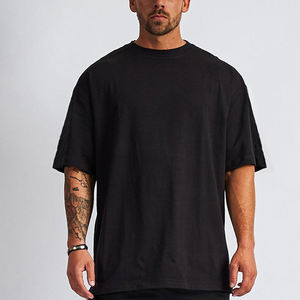 T-shirt pour homme de très haute qualité, 100% coton, couleur unie, coupe classique, grande taille, logo personnalisé, séchage rapide, respirant - Product Image 2