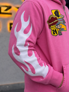 OEM Patches Applique Embroidery <b>Zip</b> <b>up</b> Sweatshirt Acid Wash Sun Faded Distressed Patch Applique Embroidery <b>Vintage</b> <b>Hoodies</b> - Product Image 4