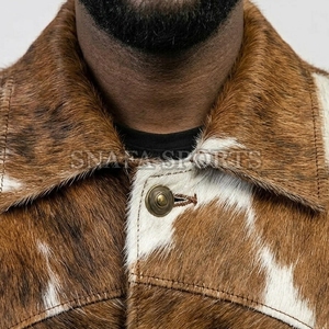 Professional Manufacturer Cowhide Embossed Design Custom Printing Logo Cow Hide <b>Leather</b> <b>Jacket</b> For <b>Men</b> - Product Image 4
